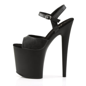 FLAMINGO-809 Pleaser 8 Inch Heel Black Pole Dancer Platforms