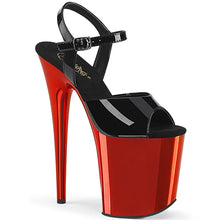 Load image into Gallery viewer, FLAMINGO-809 8&quot; Black with Red Chrome Pole Dancer Platforms