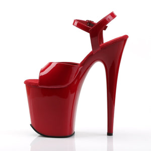 FLAMINGO-809 Pleaser 8 Inch Heel Red Pole Dancing Platforms