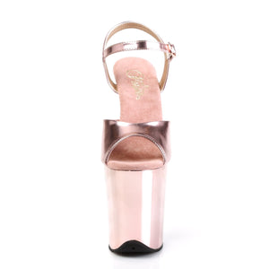 FLAMINGO-809 Pleaser 8" Heel Rose Gold Pole Dancing Platform