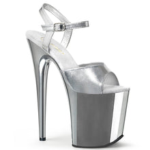 Load image into Gallery viewer, FLAMINGO-809 Pleaser 8&quot; Heel Silver Pole Dancing Platforms