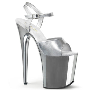 FLAMINGO-809 Pleaser 8" Heel Silver Pole Dancing Platforms