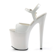 Load image into Gallery viewer, FLAMINGO-809 8 Inch Heel White Patent Pole Dancing Platforms