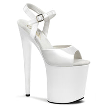 Load image into Gallery viewer, FLAMINGO-809 8 Inch Heel White Patent Pole Dancing Platforms