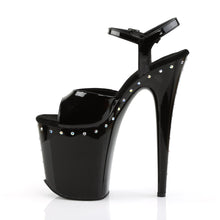 Load image into Gallery viewer, FLAMINGO-809ABLS 8&quot; Heel Black Patent Pole Dancing Platforms