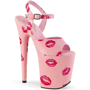 FLAMINGO-809KISSES 8" Heel Baby Pink Pole Dancing Platforms