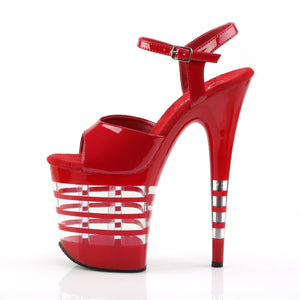 FLAMINGO-809LN Pleaser 8" Heel Red Pole Dancing Platforms