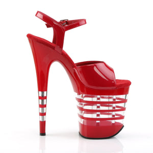 FLAMINGO-809LN Pleaser 8" Heel Red Pole Dancing Platforms