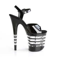 Load image into Gallery viewer, FLAMINGO-809LNRS 8&quot; Heel Black Patent Pole Dancing Platforms