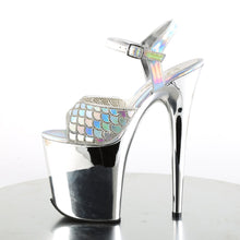 Load image into Gallery viewer, FLAMINGO-809MMRS 8&quot; Heel Silver Hologram Pole Dancer Shoes