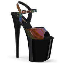 Load image into Gallery viewer, FLAMINGO-809RBDT 8&quot; Heel Rainbow Holo Pole Dancing Platforms