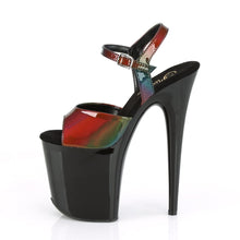 Load image into Gallery viewer, FLAMINGO-809RBDT 8&quot; Heel Rainbow Holo Pole Dancing Platforms