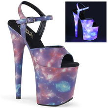 Load image into Gallery viewer, FLAMINGO-809REFL 8&quot; Heel Purple Pole Dancing Platforms