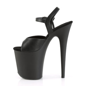 FLAMINGO-809RSSP Pleaser 8" Heel Black Pole Dancing Platform