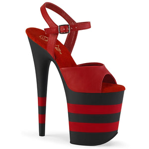 FLAMINGO-809SR Pleaser 8 Inch Heel Red Pole Dancer Platforms