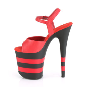 FLAMINGO-809SR Pleaser 8 Inch Heel Red Pole Dancer Platforms