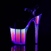 Load image into Gallery viewer, FLAMINGO-809SRS 8&quot; Heel Black Neon Multi Pole Dancer Shoes