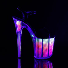 Load image into Gallery viewer, FLAMINGO-809SRS 8&quot; Heel Black Neon Multi Pole Dancer Shoes