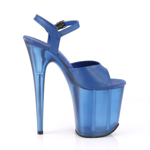 FLAMINGO-809T Pleaser 8 Inch Heel Blue Pole Dancer Platforms