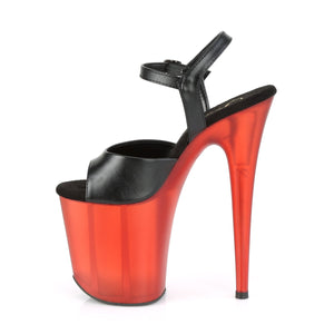 FLAMINGO-809T Pleaser 8 Inch Heel Black Pole Dancer Platform