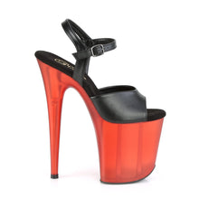 Load image into Gallery viewer, FLAMINGO-809T Pleaser 8 Inch Heel Black Pole Dancer Platform