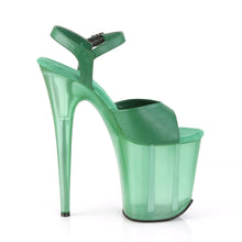 Load image into Gallery viewer, FLAMINGO-809T Pleaser 8 Inch Heel Green Pole Dancer Platform