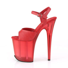 Load image into Gallery viewer, FLAMINGO-809T Pleaser 8 Inch Heel Red Pole Dancing Platform