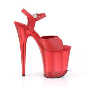 FLAMINGO-809T Pleaser 8 Inch Heel Red Pole Dancing Platform