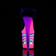 Load image into Gallery viewer, FLAMINGO-809UVLN 8&quot; Black Neon Multi Pole Dancer Platforms