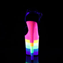 Load image into Gallery viewer, FLAMINGO-809UVRB Heels Black Neon Rainbow Glitter Sexy Shoes