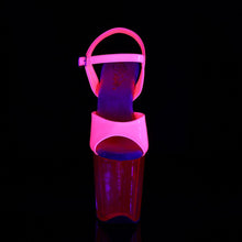 Load image into Gallery viewer, FLAMINGO-809UVT 8&quot; Heel Neon Hot Pink Pole Dancing Platforms