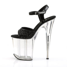 Load image into Gallery viewer, FLAMINGO-810 8&quot; Heel Black Glitter Pole Dancing Platforms