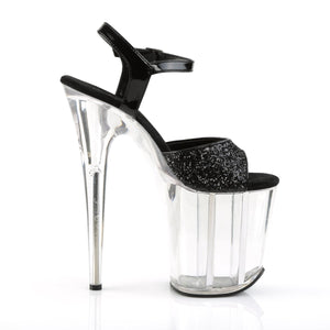 FLAMINGO-810 8" Heel Black Glitter Pole Dancing Platforms