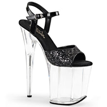 Load image into Gallery viewer, FLAMINGO-810 8&quot; Heel Black Glitter Pole Dancing Platforms