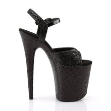 Load image into Gallery viewer, FLAMINGO-810LG 8&quot; Heel Black Glitter Pole Dancing Platforms