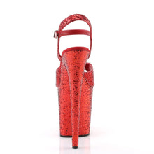 Load image into Gallery viewer, FLAMINGO-810LG 8&quot; Heel Red Glitter Pole Dancing Platforms