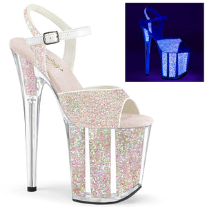 FLAMINGO-810UVG 8" Neon Opal Glitter Pole Dancer Platforms