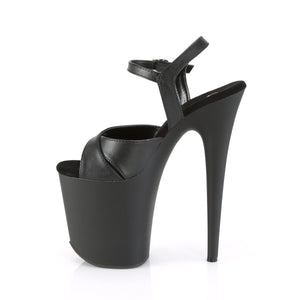 FLAMINGO-816 Pleaser 8 Inch Heel Black Pole Dancer Platforms