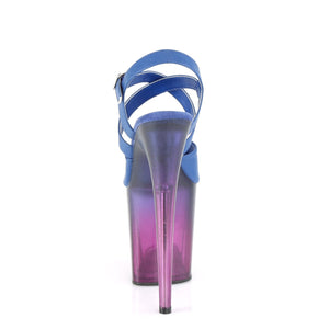 FLAMINGO-822T Pleaser 8 Inch Heel Blue Pole Dancer Platforms