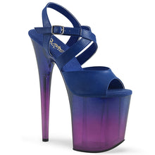 Load image into Gallery viewer, FLAMINGO-822T Pleaser 8 Inch Heel Blue Pole Dancer Platforms