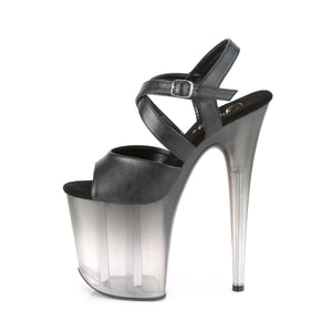 FLAMINGO-822T Pleaser 8 Inch Heel Black Pole Dancer Platform