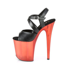 Load image into Gallery viewer, FLAMINGO-822T Pleaser 8 Inch Heel Black Pole Dancer Platform