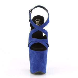 FLAMINGO-831FS 8 Inch Heel Royal Blue Pole Dancing Platforms