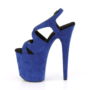 FLAMINGO-831FS 8 Inch Heel Royal Blue Pole Dancing Platforms