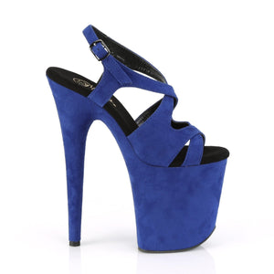 FLAMINGO-831FS 8 Inch Heel Royal Blue Pole Dancing Platforms