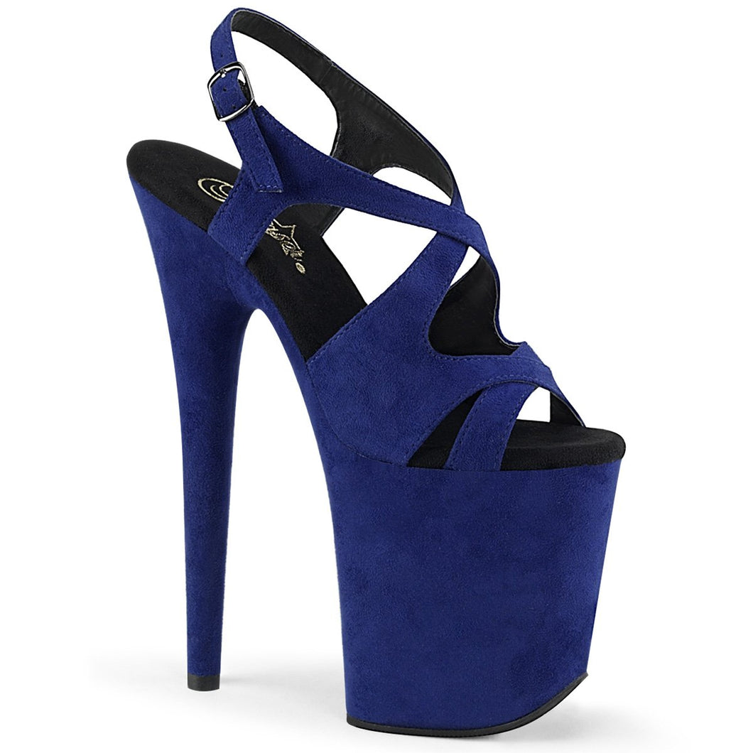 FLAMINGO-831FS 8 Inch Heel Royal Blue Pole Dancing Platforms