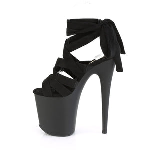 FLAMINGO-876 Pleaser 8 Inch Heel Black Pole Dancer Platforms