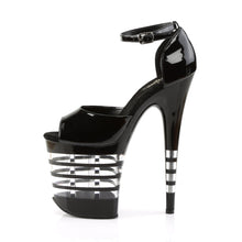 Load image into Gallery viewer, FLAMINGO-889LN 8&quot; Heel Black Patent Pole Dancing Platforms