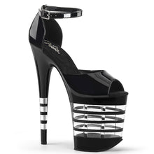 Load image into Gallery viewer, FLAMINGO-889LN 8&quot; Heel Black Patent Pole Dancing Platforms