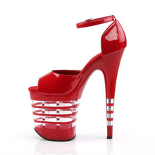 Load image into Gallery viewer, FLAMINGO-889LN Pleaser 8&quot; Heel Red Pole Dancing Platforms